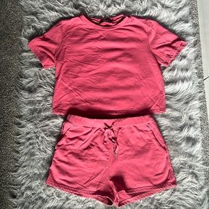Rosy two piece comfy short set